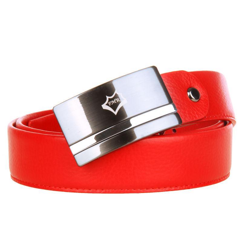 法摩尔FAM-MY44男款牛皮红色腰带35mm,善融