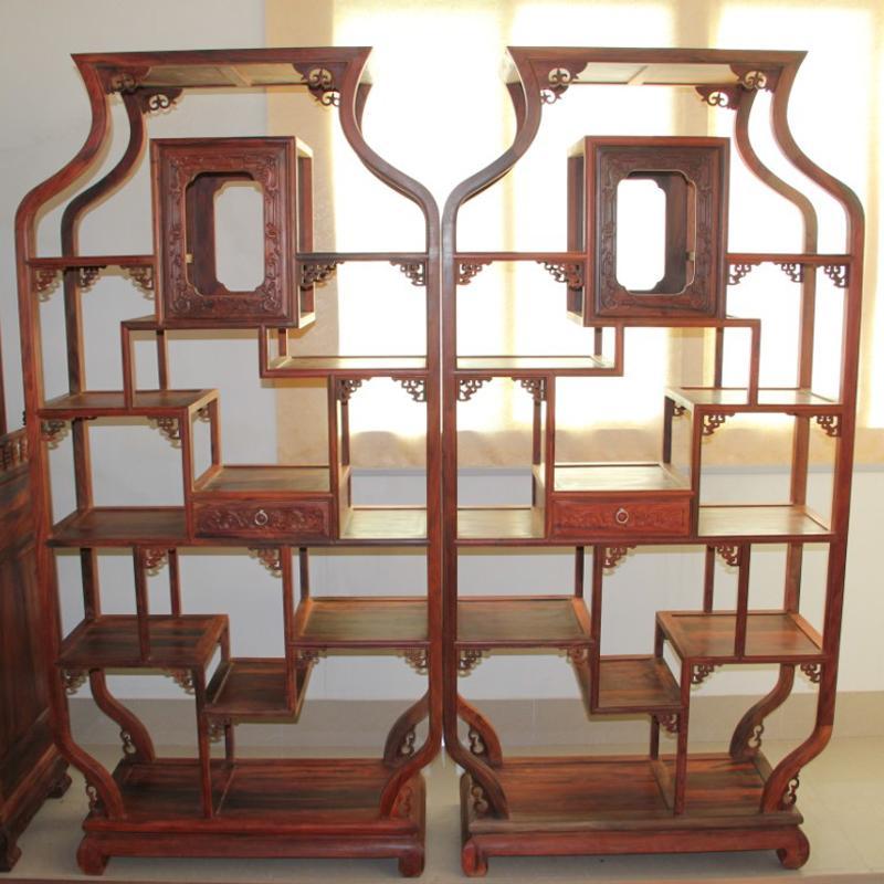 南方佳木 仙木坊 红木家具 花瓶式博古架,善融商