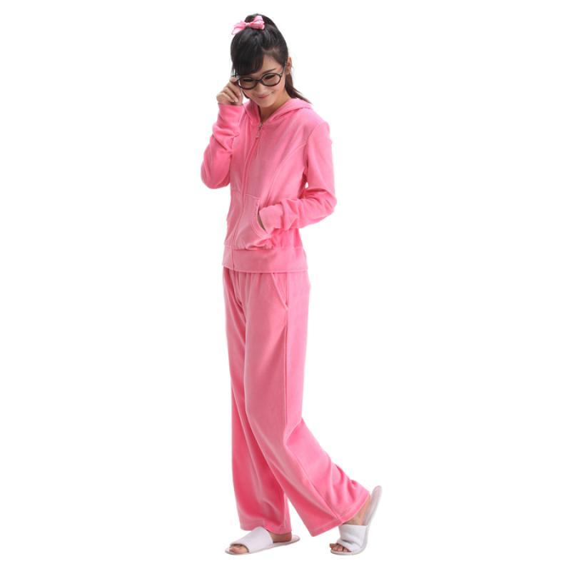 凯伦堡都市丽人<em>女式</em>可爱休闲<em>运动</em>长袖珊瑚绒睡