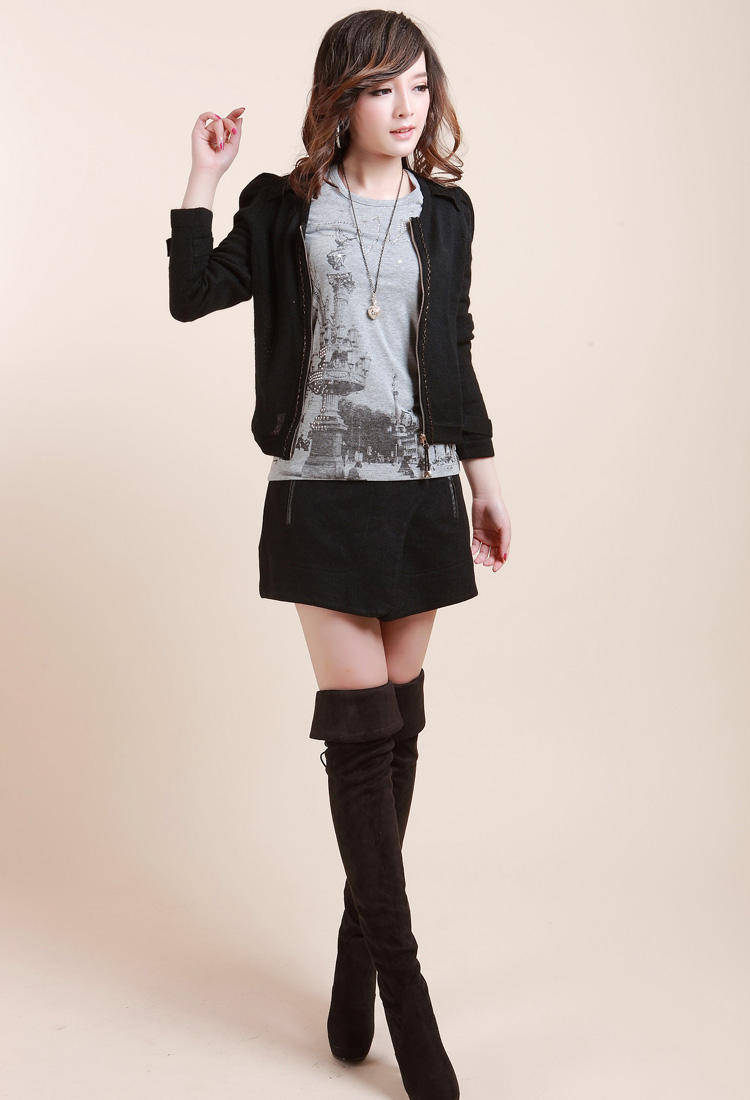 vilan秋冬装新款韩版修身羊毛上衣开衫长袖针织