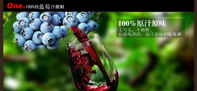 忠芝酷味野生蓝莓果汁饮料 中秋礼品 东北山特