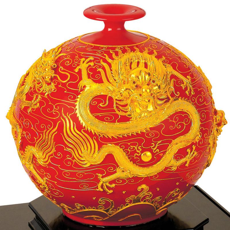 31cm天地方圆(三龙) 怀泉 陶瓷