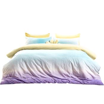 富安娜/FUANNA&nbsp;套件&nbsp;保暖秋冬防静电水晶绒床单四件\\Macaron·艾伊尔&nbsp;秋冬绒类四件套&nbsp;适用1.5/1.8米床