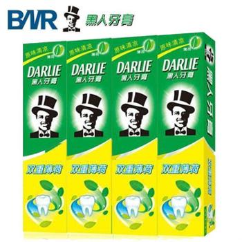 黑人 牙膏双重薄荷清新口气 90G*4支