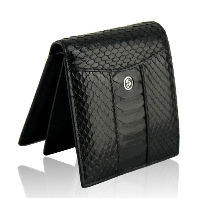 东盛弘正品蟒蛇皮男士钱包 男蟒蛇真皮短款钱包皮夹 男式蛇皮包