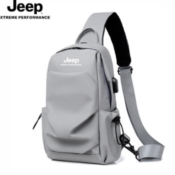 吉普/JEEP&nbsp;多功能斜挎包肩包&nbsp;大容量胸包可调节肩带通勤包P243078230