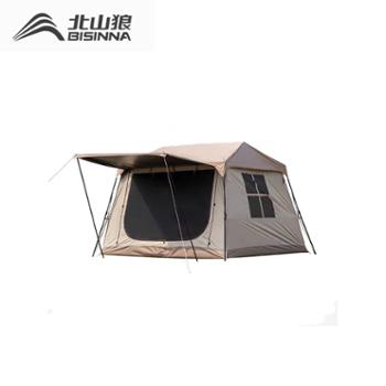北山狼屋脊速开帐篷天幕二合一超大户外野营露营全套装备黑胶防晒ZL096