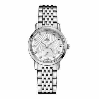 ernest bore依波路 瑞士手表 乔斯系列表盘镶钻石英情腕表银色钢带.