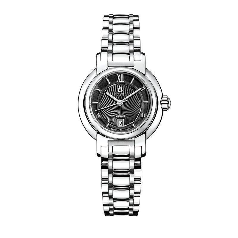 ernest bore依波路 瑞士手表 传奇系列机械手表黑盘钢带女表 ls18.