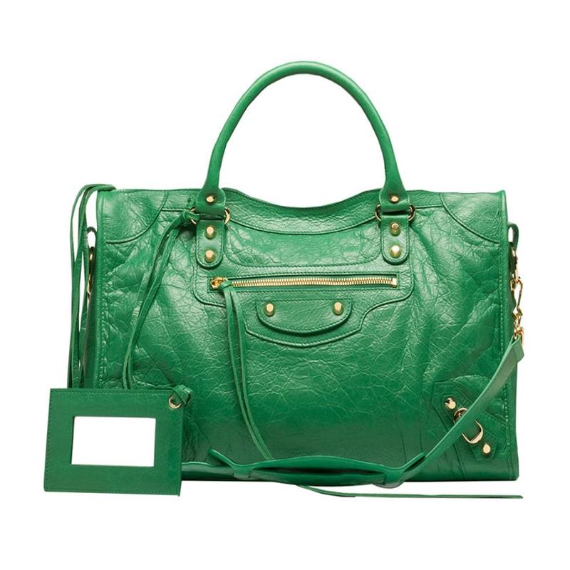 balenciaga女士绿色羊皮手提单肩两用包300295 d94jg 3708 [价格 品牌