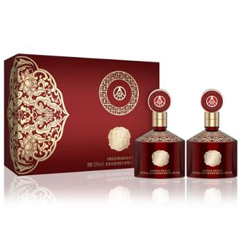 五粮液 股份公司 金碧辉煌(东方红) 52度 500mlX2瓶礼盒装 浓香型 白酒