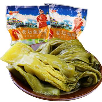 太阳河&nbsp;净土阿坝高原老坛鱼酸菜&nbsp;400g/袋X2袋
