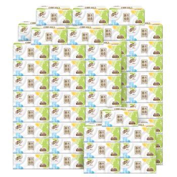 清风抽纸3层100抽72包家用实惠装卫生纸面巾纸餐巾纸