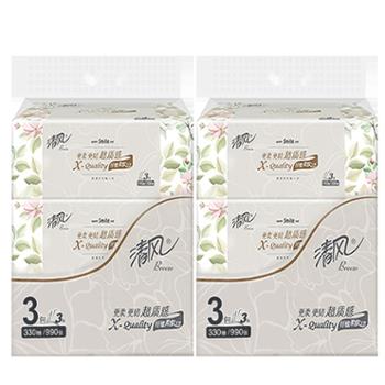 清风抽纸原木纯品3层110抽*6包