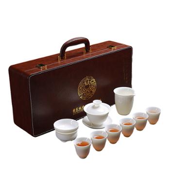 小茶犊 羊脂玉瓷 10头亮光 德化茶具 整套功夫茶具