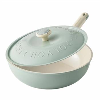 炊大皇&nbsp;炒锅&nbsp;家用云朵超轻无涂层平底锅不粘锅钛盾聚油煎锅炒菜锅