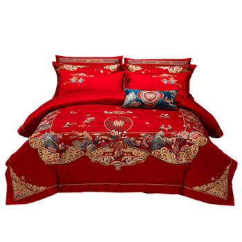 恒源祥 锦绣传承婚庆十一件套（含被芯） 100%棉