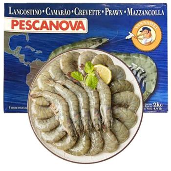 PESCANOVA&nbsp;冷冻厄瓜多尔白虾&nbsp;2kg&nbsp;60-80只/盒&nbsp;（30-40只/kg）