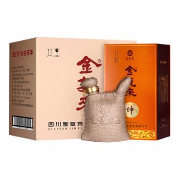 金复来&nbsp;坤浓香型高度白酒陶瓶装粮食酒&nbsp;整箱6瓶&nbsp;52度500ml