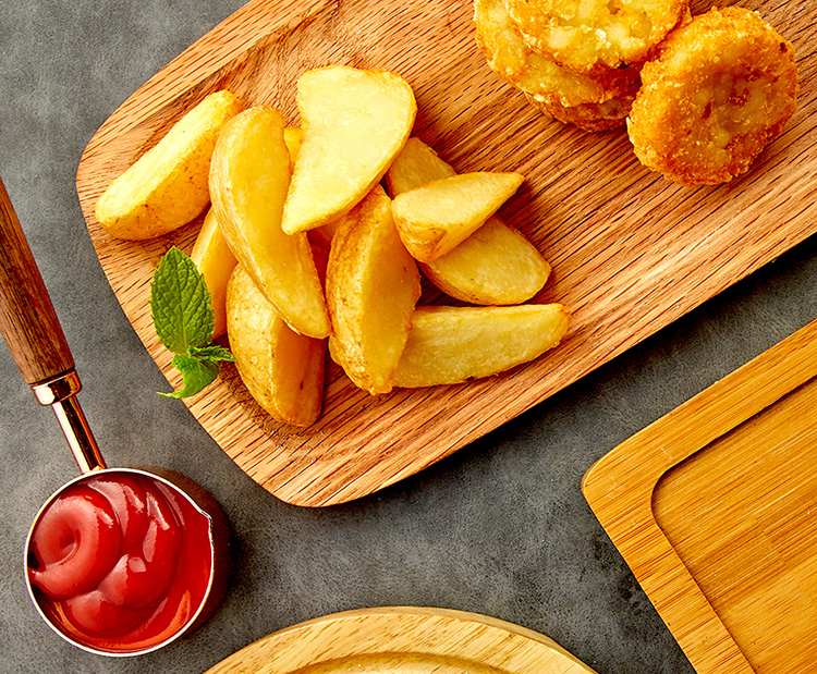 雪川食品 薯饼,薯角,波纹薯,空气炸锅专用薯条家庭装 2000g,善融商务