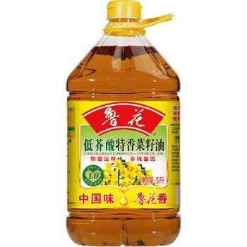鲁花&nbsp;食用油低芥酸菜籽油香味家族特香菜籽油&nbsp;5L