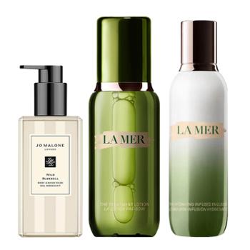 海蓝之谜/LAMER 精萃水150ml+精萃乳125ml套装 赠祖玛珑蓝风铃沐浴露250ml*1瓶