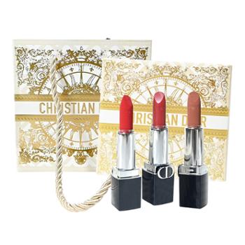 迪奥/Dior&nbsp;烈艳蓝金迷你口红礼盒3支装1.5g*3（礼盒+礼袋）