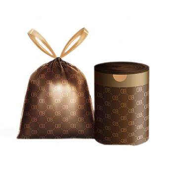 笛本 【100只】美拉德风轻奢款抽绳式垃圾袋45*47cm 加厚不易破塑料袋