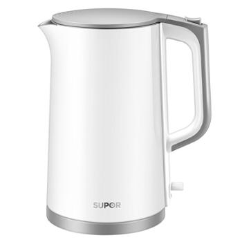 苏泊尔电水壶&nbsp;1.7升烧水壶304不锈钢一体无缝内胆双层保温防烫电热水壶SW-17T12C