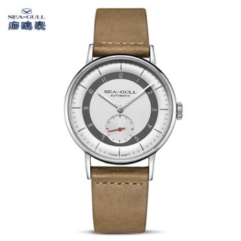 海鸥男士商务休闲潮流简约纤薄皮带全自动机械手表ZH55