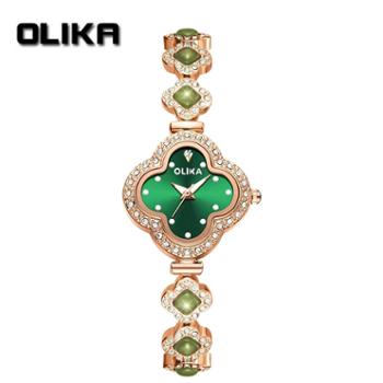 欧力嘉&nbsp;四叶草手表女手链时尚女表夜光防水高级感石英表6653H