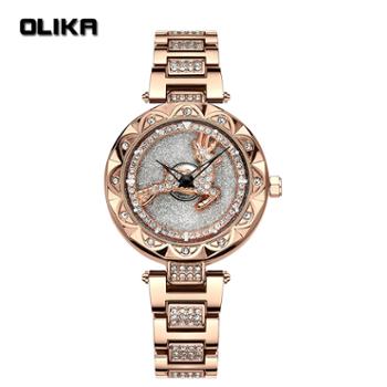 欧力嘉小鹿时尚防水女士石英手表