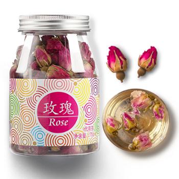 虎标玫瑰花茶 重瓣红玫瑰100g罐装
