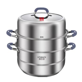 康巴赫 蒸锅/汤锅 家用不锈钢双层三层防烫蒸锅蒸汤锅22cm/26cm/28cm/30cm/32cm