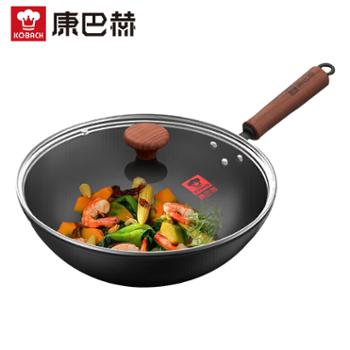 康巴赫 炒锅 精铁铁锅无涂层 防锈炒菜锅 老铁锅炒菜锅